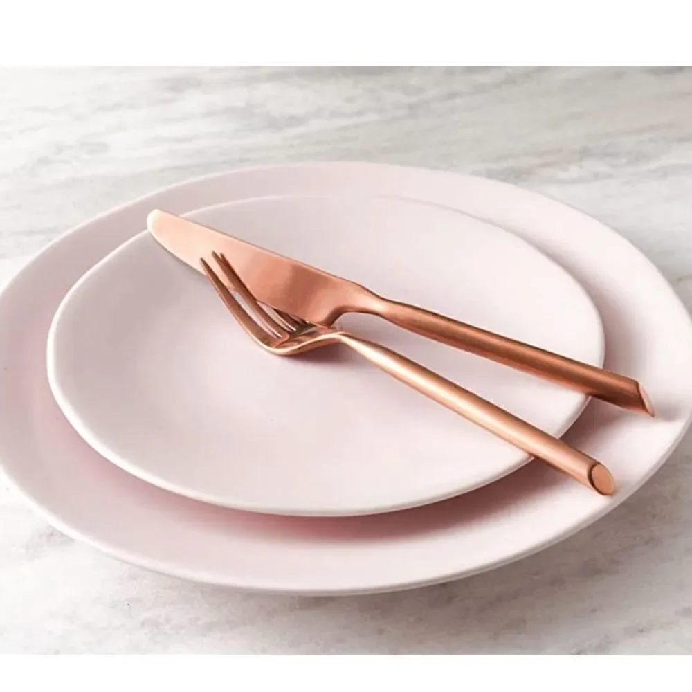 Fortessa Vitraluxe Dinnerware Heirloom Blush Dinner Plate (4) 10.5”D